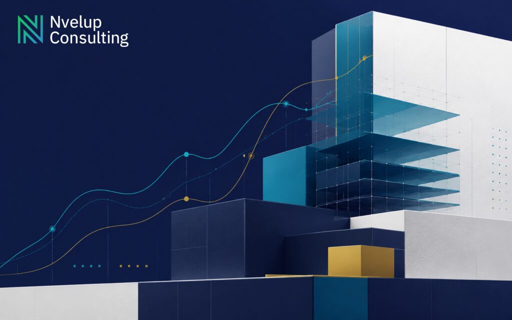 Abstract illustration of Oracle EPM and AI in enterprise financial planning for CFOs in 2026